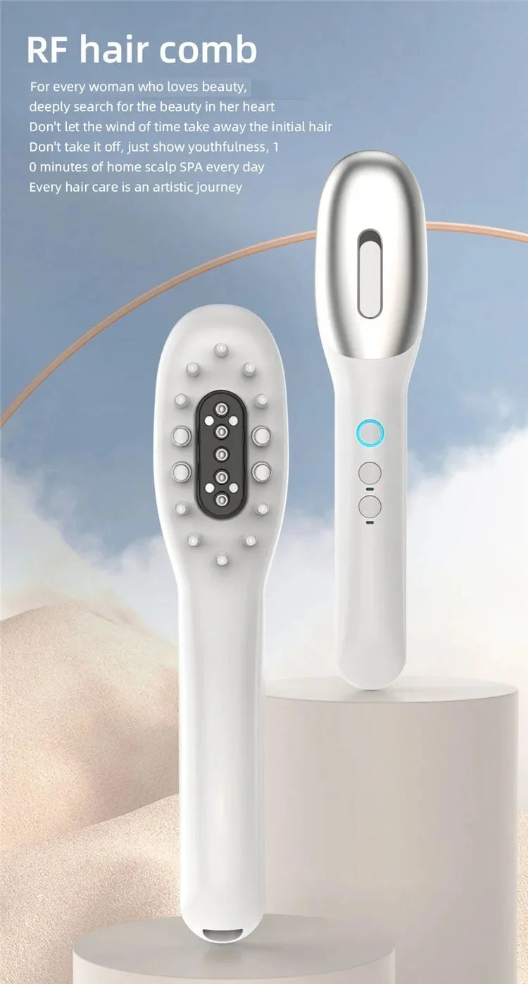 Electric EMS Scalp Massager and Hair Growth Comb - 10