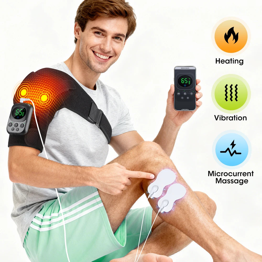 Cordless Heated Shoulder Massage Brace with App Control - 20