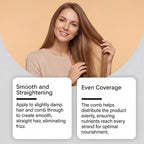 One-Step Protein Hair Straightening Cream with Built-In Comb
