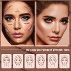 3-Piece Face Contouring and Highlighting Makeup Set