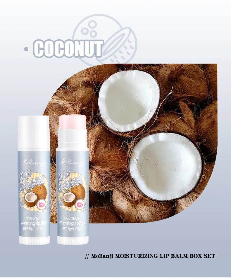 12-Piece Fruity Moisturizing Lip Balm Set for Dry Lips