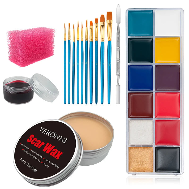 Professional Special Effects Makeup Kit for Halloween and Cosplay - 39