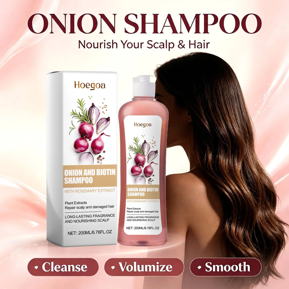 Onion and Biotin Hair Repair Shampoo for Thinning and Damaged Hair