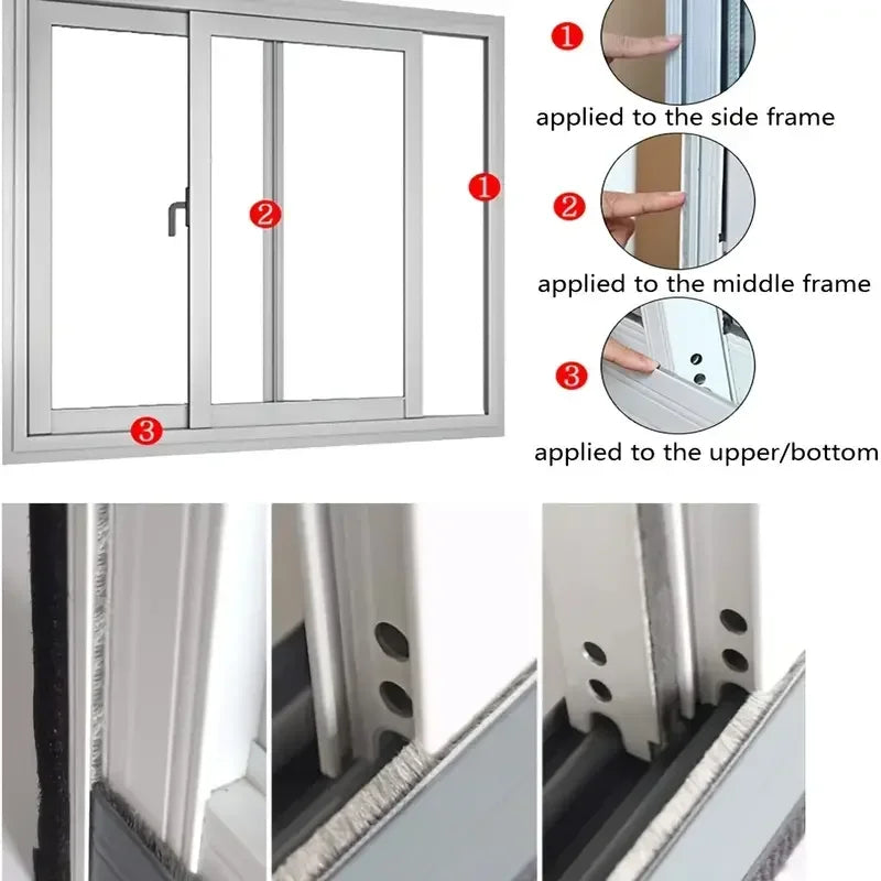 Weatherproof Adhesive Door and Window Sealing Strip