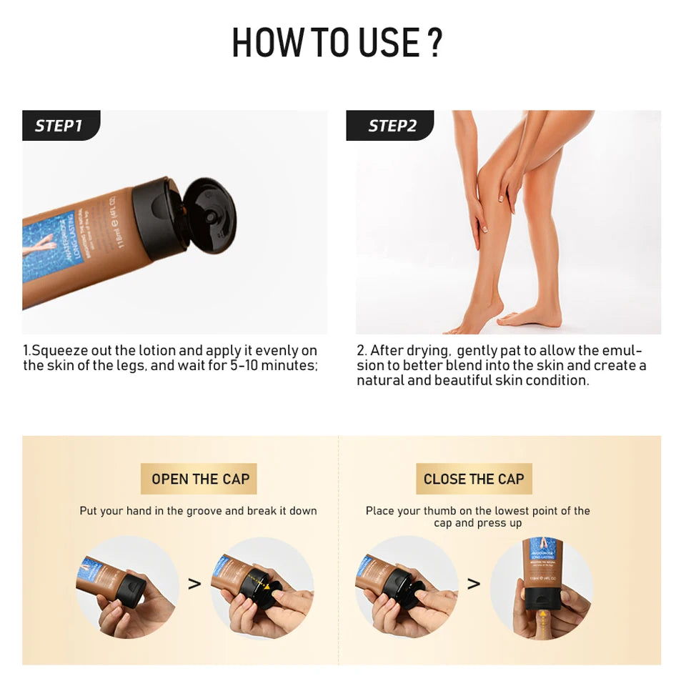 Waterproof Body Foundation for Flawless Legs and Skin
