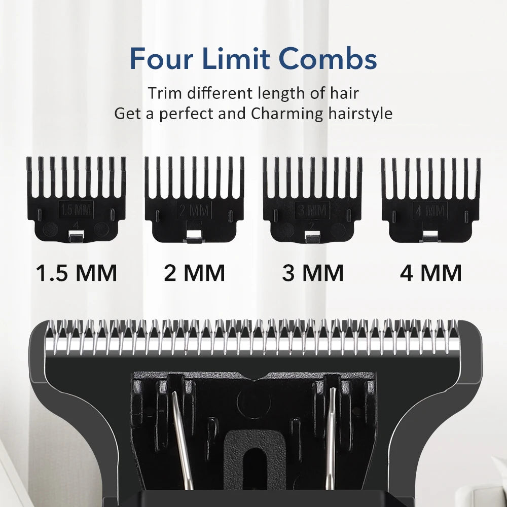 Professional Cordless Hair Trimmer and Detail Grooming Kit