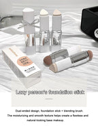 Dual-Ended Foundation Stick with Built-in Blending Brush