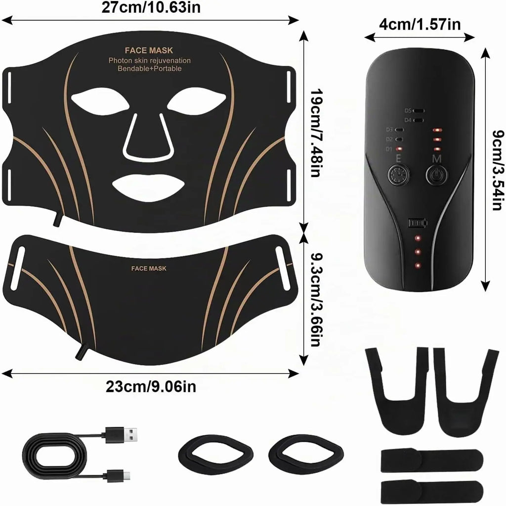 7-Color LED Light Therapy Face and Neck Mask