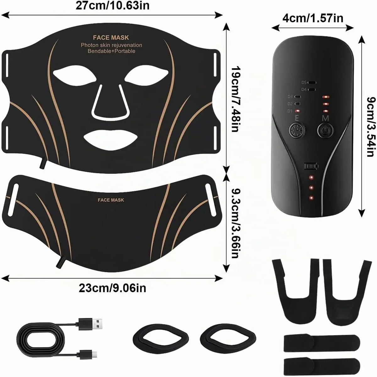7-Color LED Light Therapy Face and Neck Mask