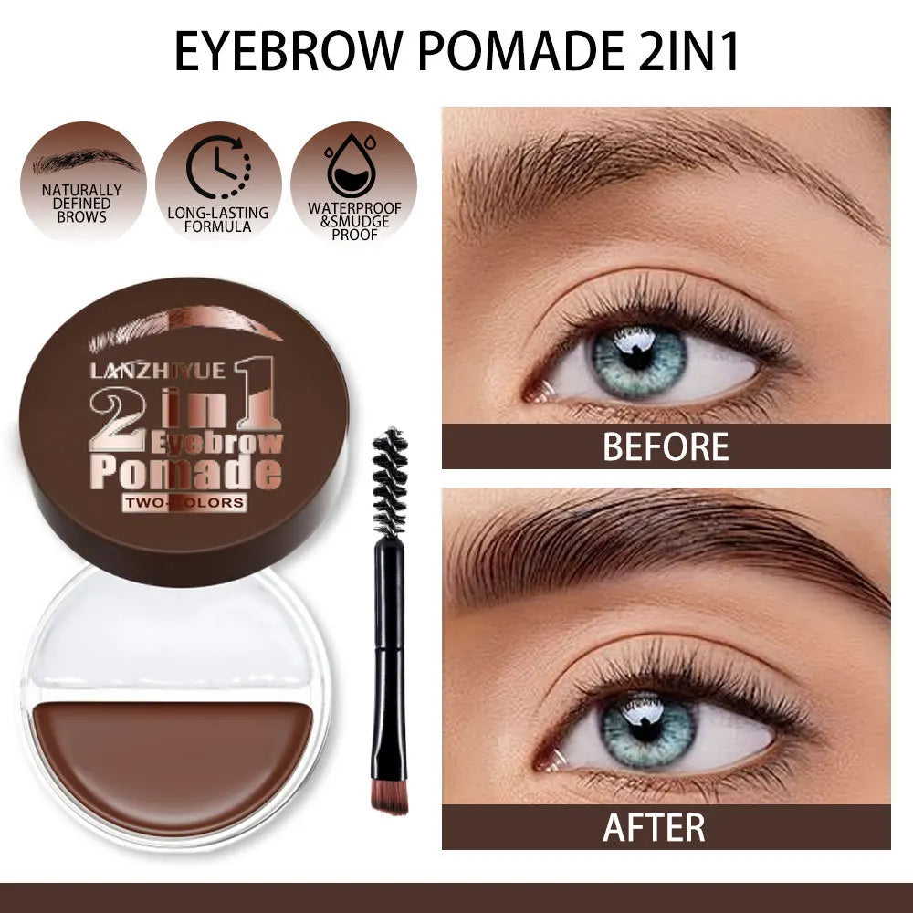 Waterproof 2-in-1 Dual Color Eyebrow Enhancer Gel
