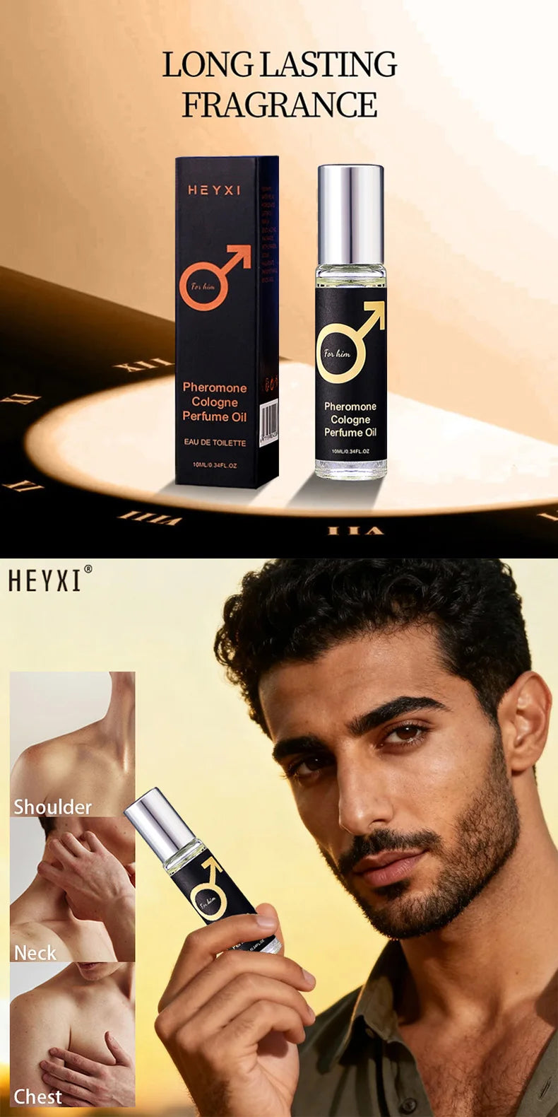 Long-Lasting Men's Pheromone Roll-On Cologne - 7