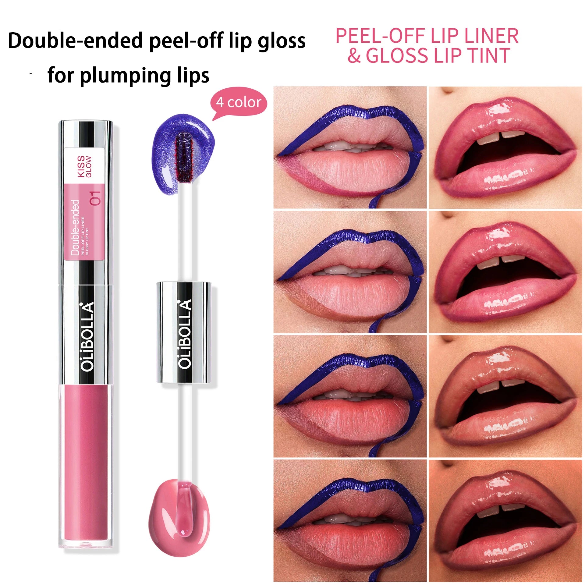 Double-Ended Peel-Off Lip Tint and Plumping Gloss - 1