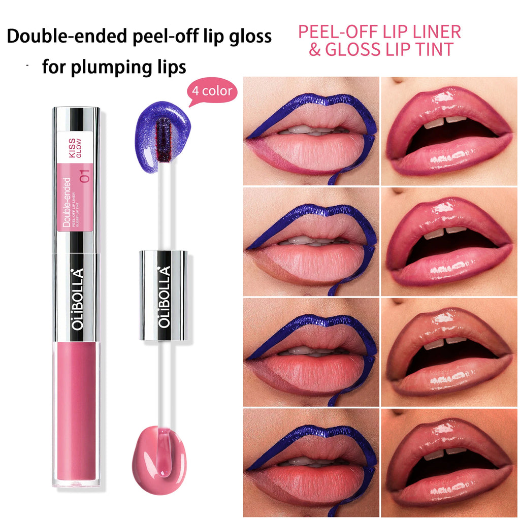 Double-Ended Peel-Off Lip Tint and Plumping Gloss