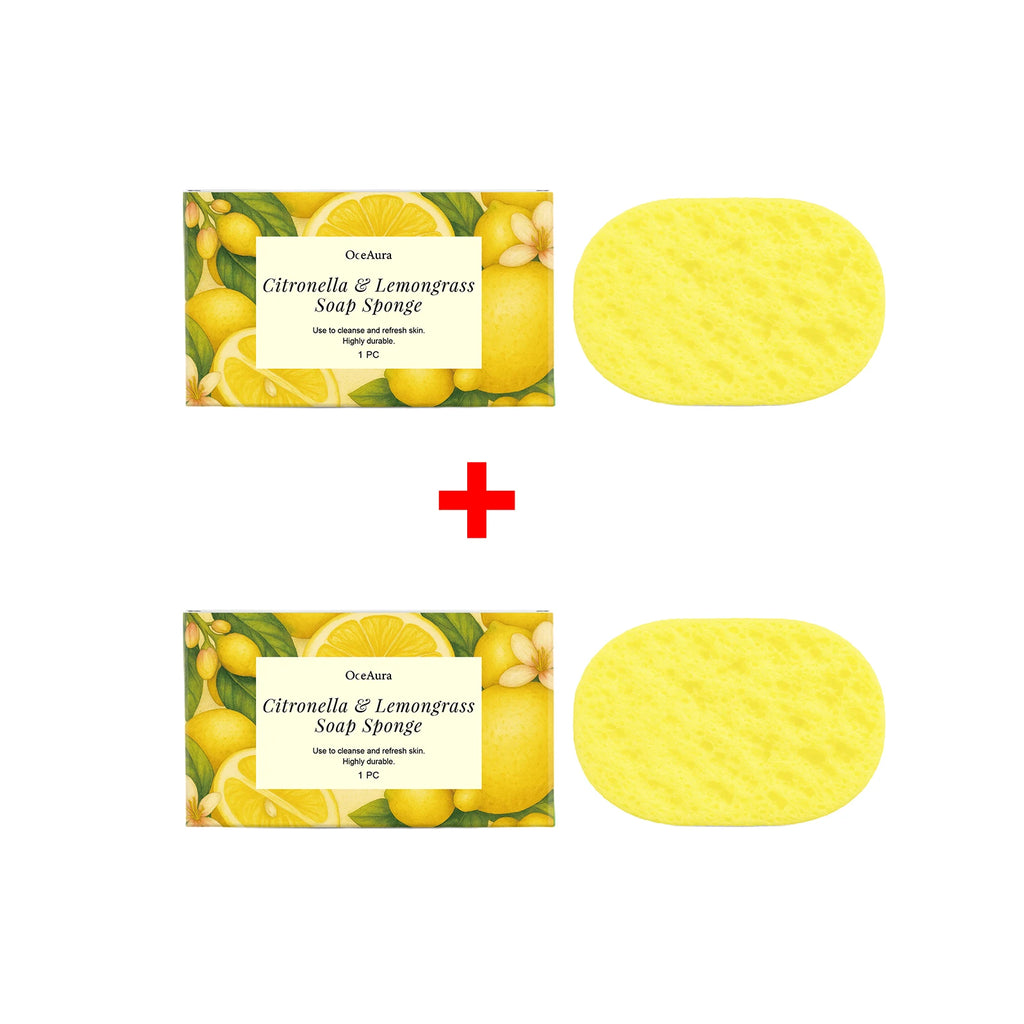 Exfoliating Lemongrass Bath Sponge for Deep Skin Cleansing