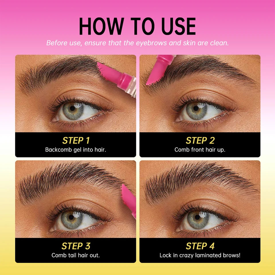 Long-Lasting Brow Lamination Styling Gel with Built-in Comb - 16