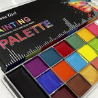 20-Color Professional Face and Body Paint Palette with Brushes