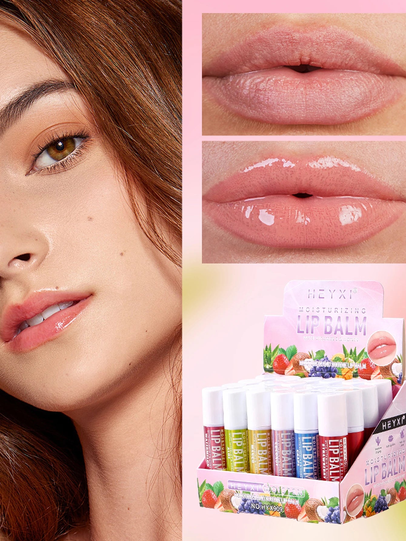 24-Piece Fruit Flavored Moisturizing Lip Balm Set - 8