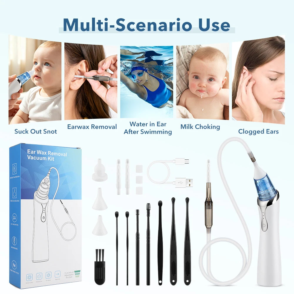 Electric Baby Nasal Aspirator and Ear Wax Removal Kit