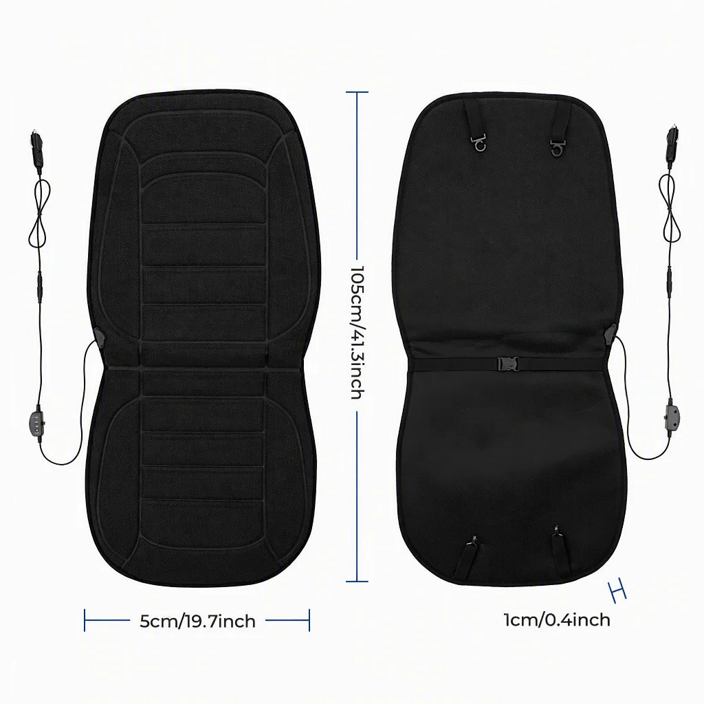 Heated Lambswool Car Seat Cushion for Winter Driving