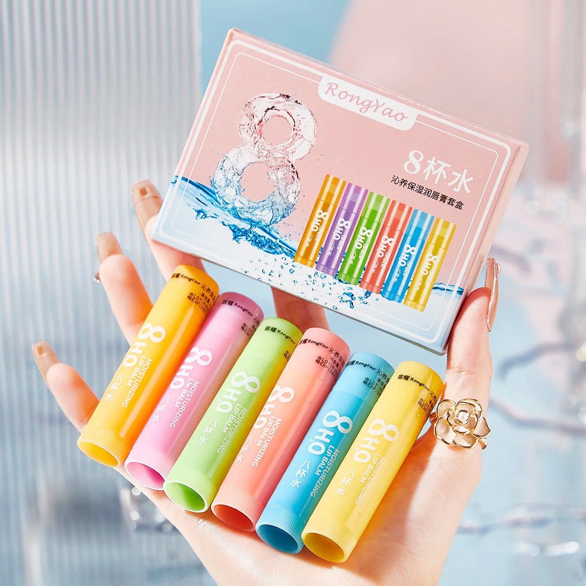 Hydrating Lip Balm Set for Dry and Chapped Lips