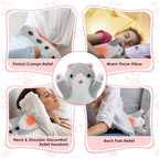 USB Heated Cat Plush Pillow for Hand Warming and Relaxation