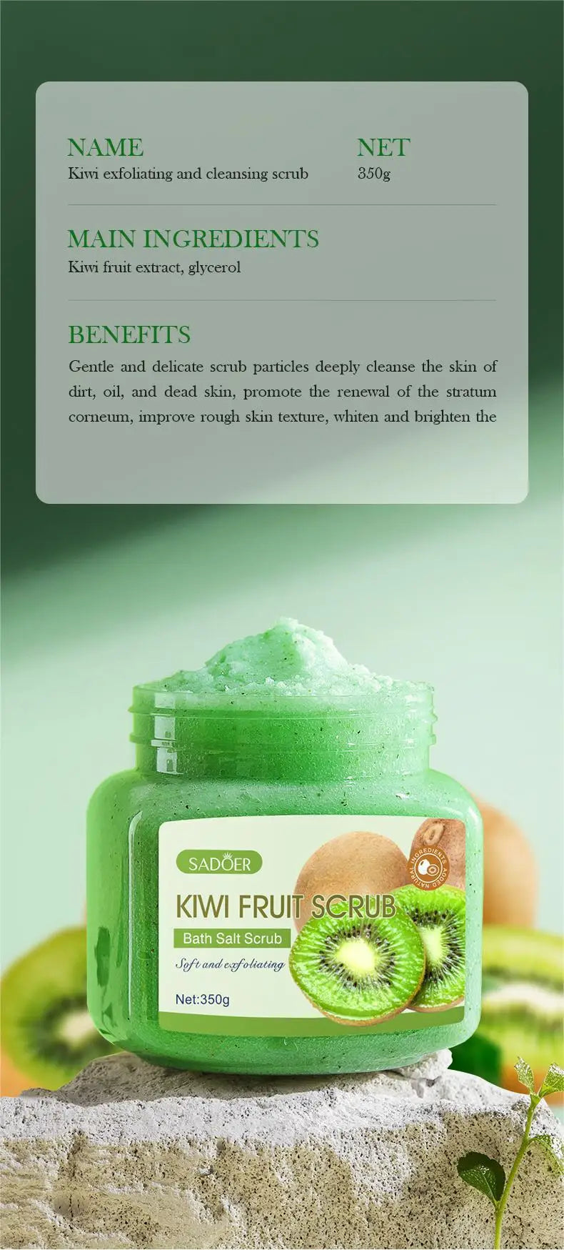 Exfoliating Body Bath Salt Scrub for Smooth Radiant Skin