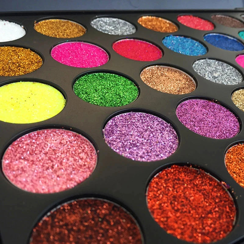 35-Color Professional Shimmer & Glitter Eyeshadow Palette - 3