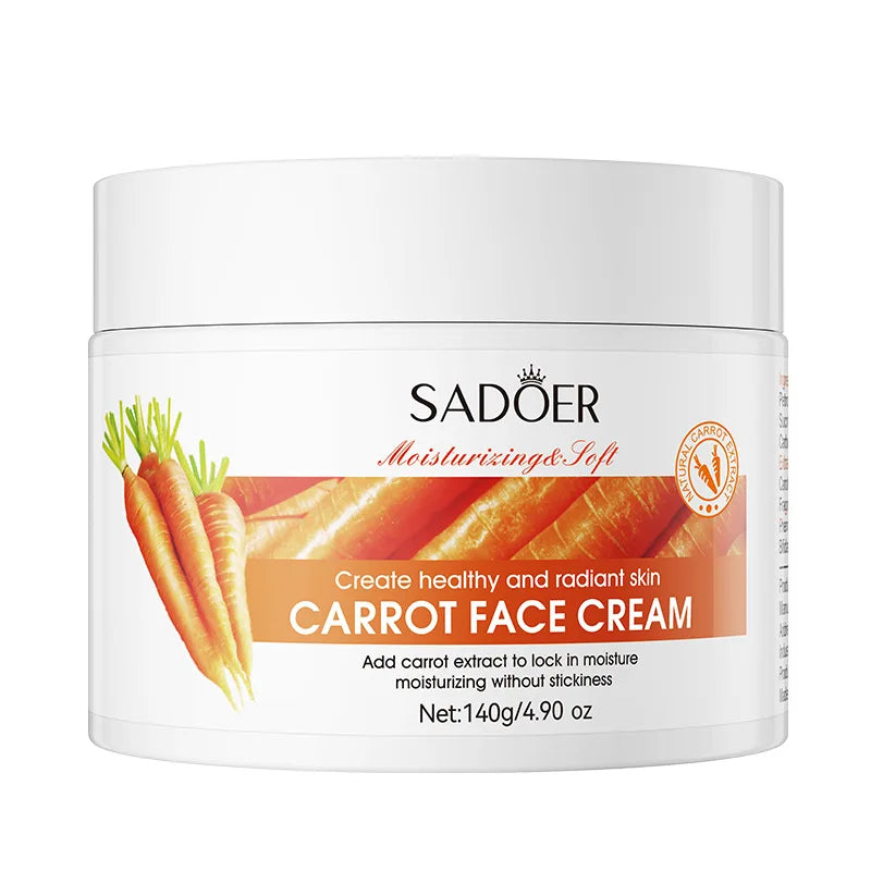 Hydrating Carrot Face Cream for Dry and Dehydrated Skin