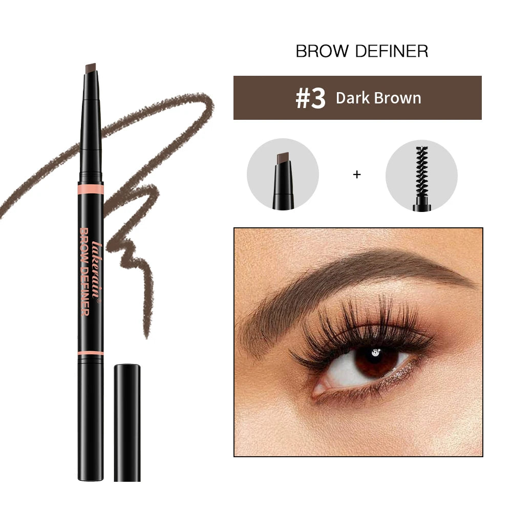Waterproof Triangular Eyebrow Pencil with Spoolie Brush