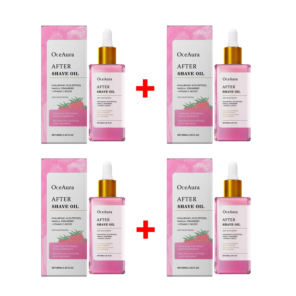 Soothing Strawberry After-Shave Oil for Sensitive Skin