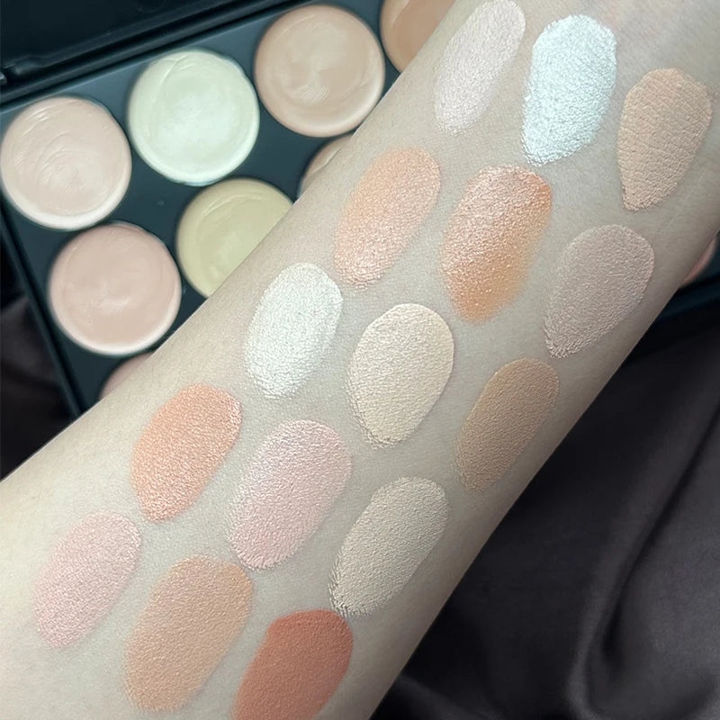 15-Color Professional Face Concealer and Contour Palette