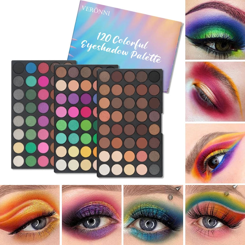 120-Color Professional Eyeshadow Palette for Every Look