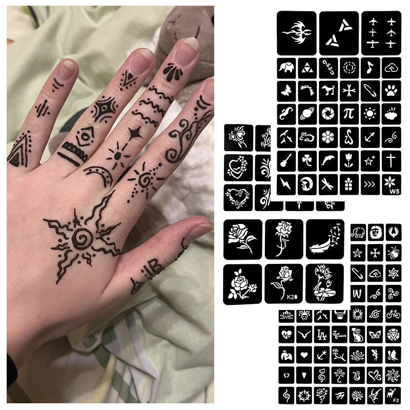 DIY Temporary Tattoo Ink Set with Stencils