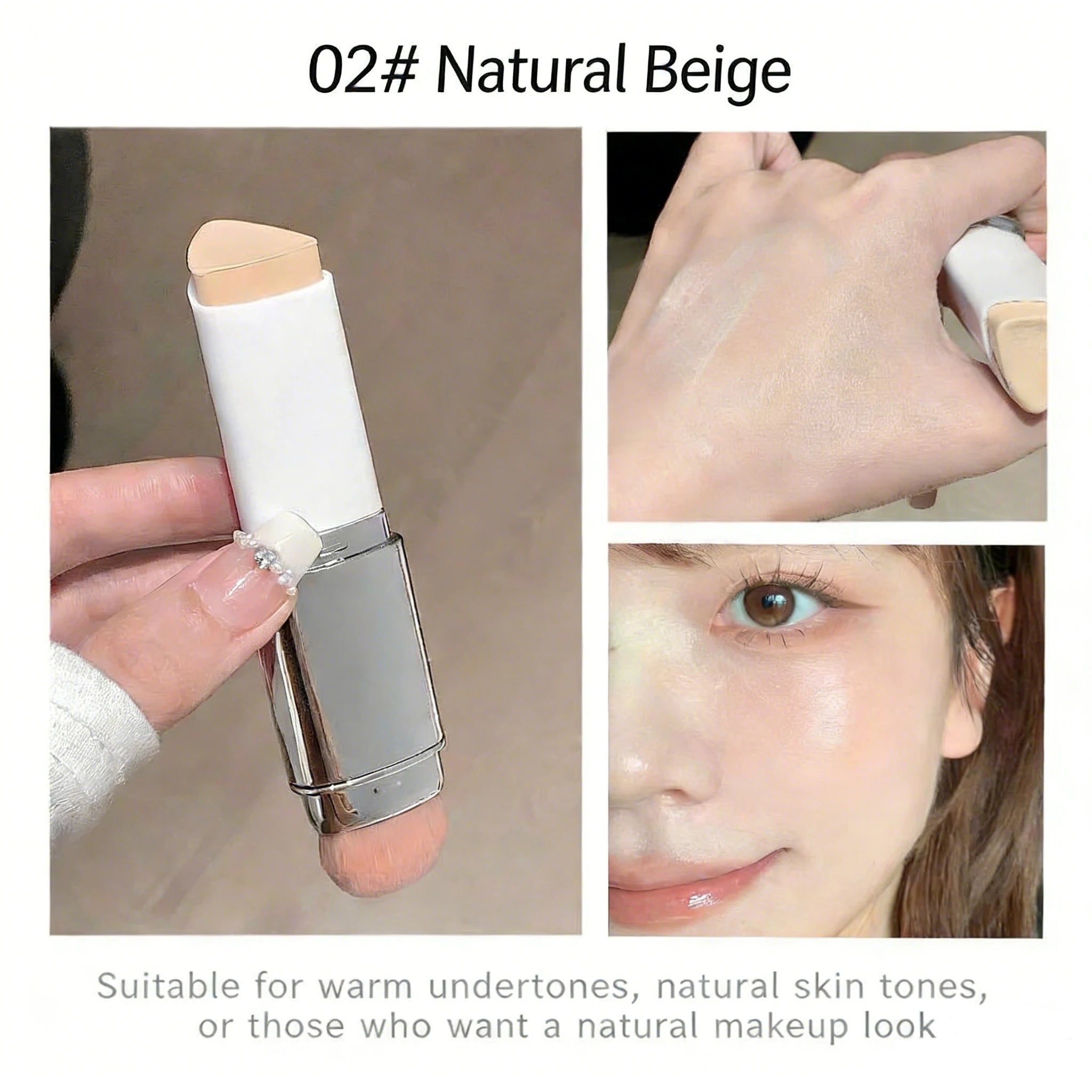 Dual-Ended Foundation Stick with Built-in Blending Brush - 17