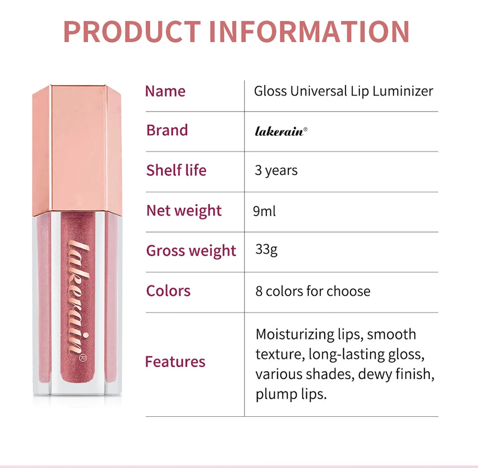 Hydrating Shimmer Lip Gloss for Plump and Moisturized Lips - 16