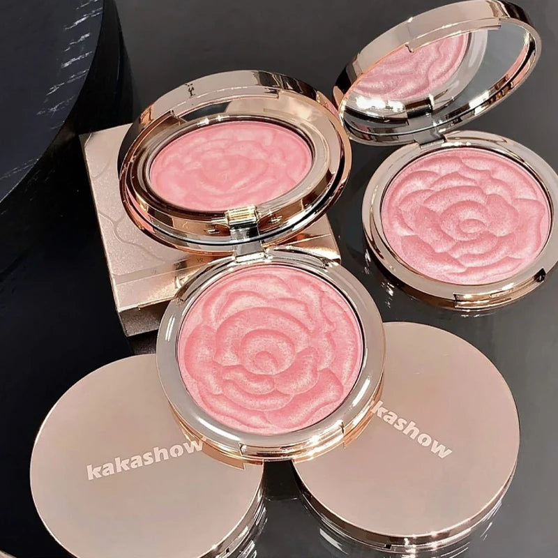 Rose Embossed Shimmer Blush Powder