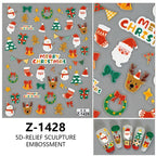 Festive Christmas Holiday Nail Art Decals