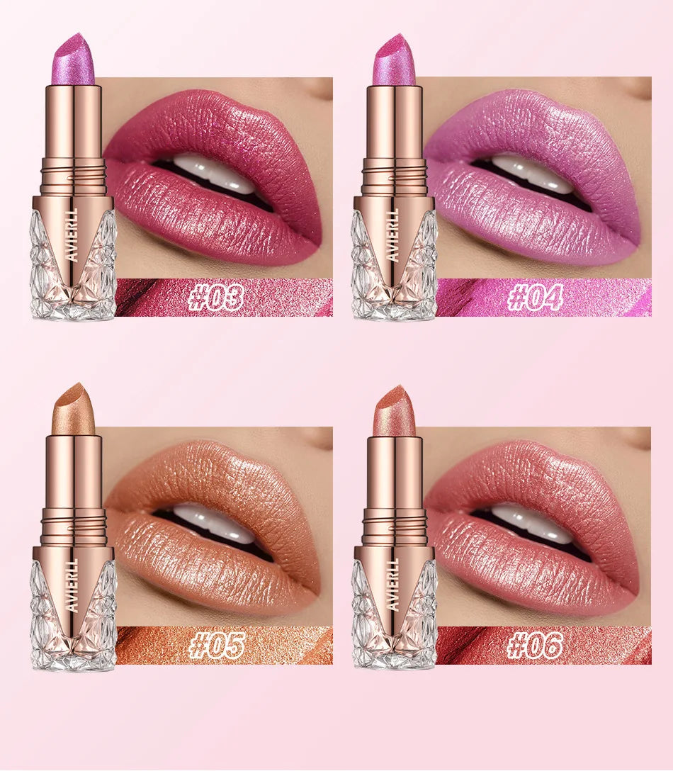 Pearlescent Glitter Waterproof Lipstick