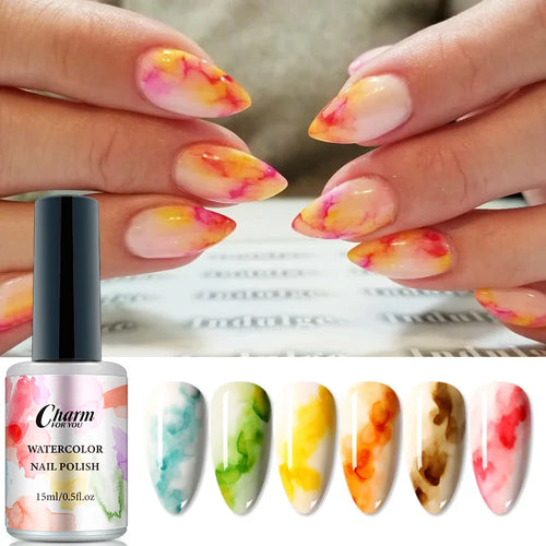 Blossoming Watercolor Gel Polish for Nail Art