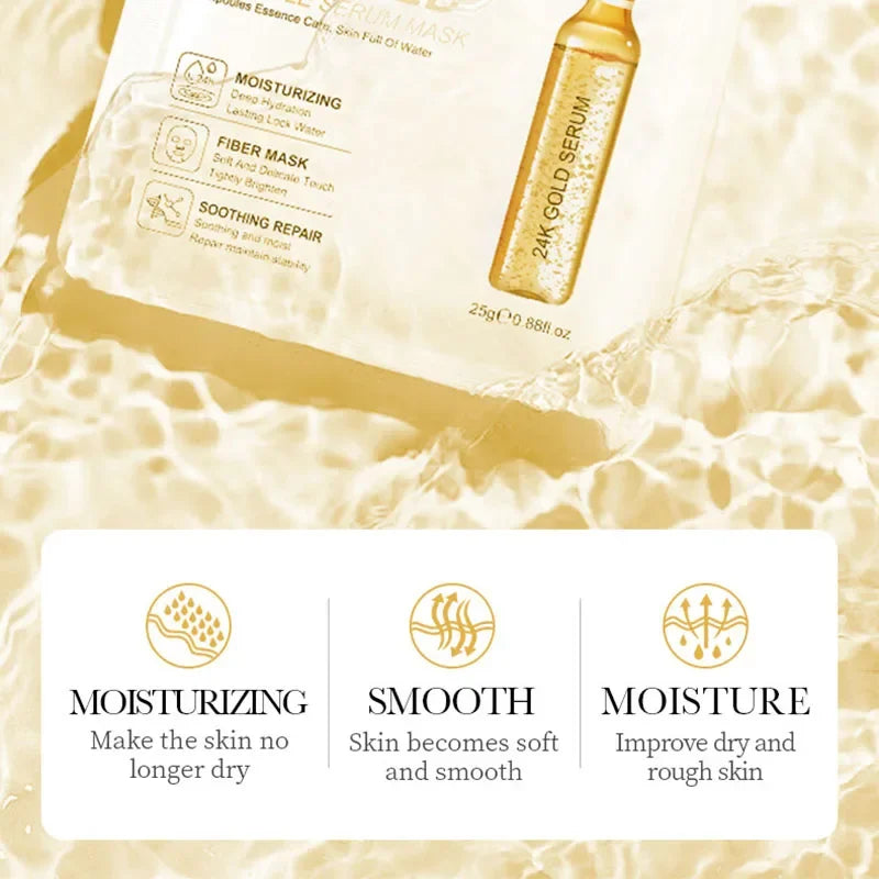 24K Gold and Vitamin C Hydrating Facial Sheet Mask Set
