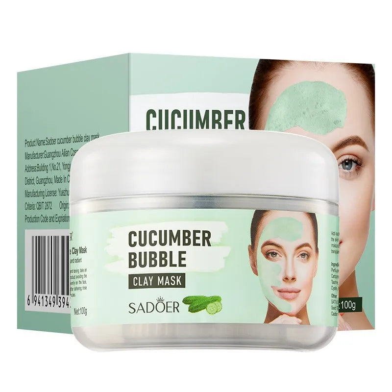 Refreshing Cucumber Bubble Clay Mask for Deep Pore Cleansing