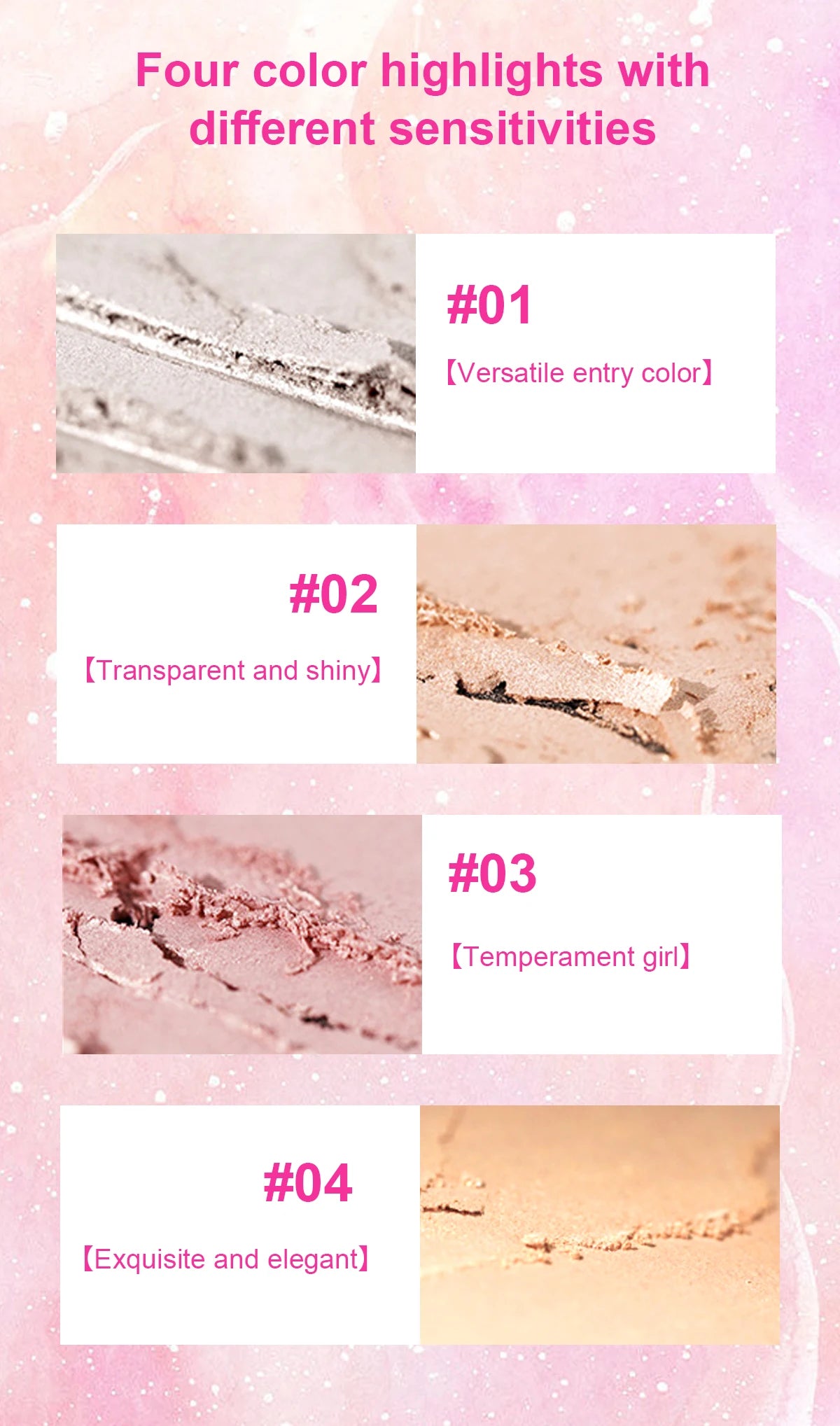 High Gloss Shimmer Glitter Body Highlighter Spray - 8