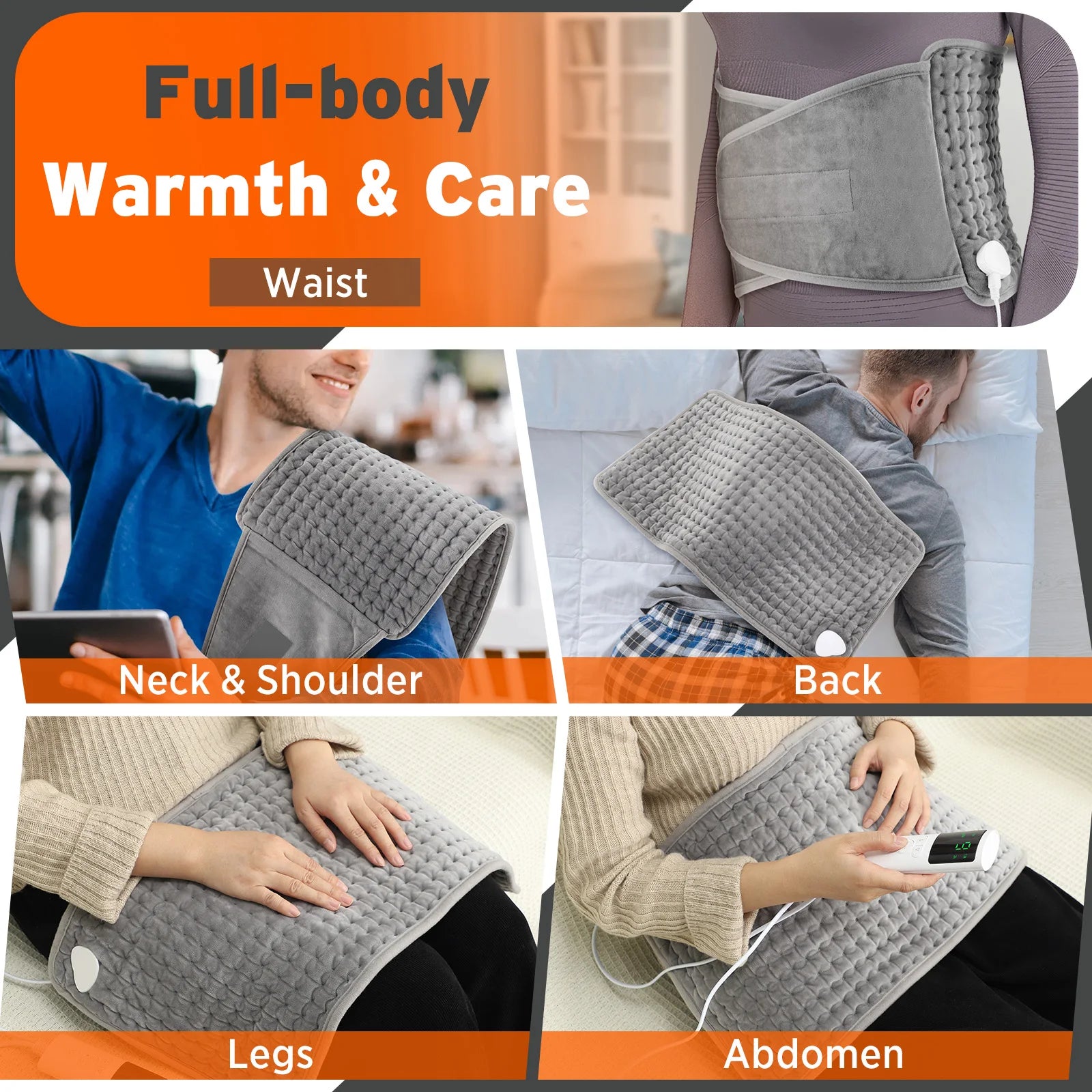 Electric Heated Lumbar Support Belt for Back Pain Relief - 9