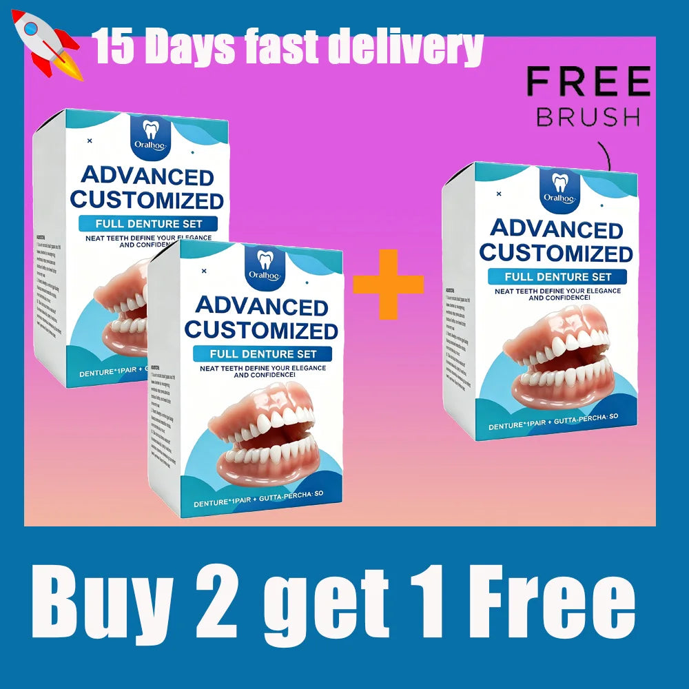 Realistic Natural Texture Cosmetic Denture Set - 14