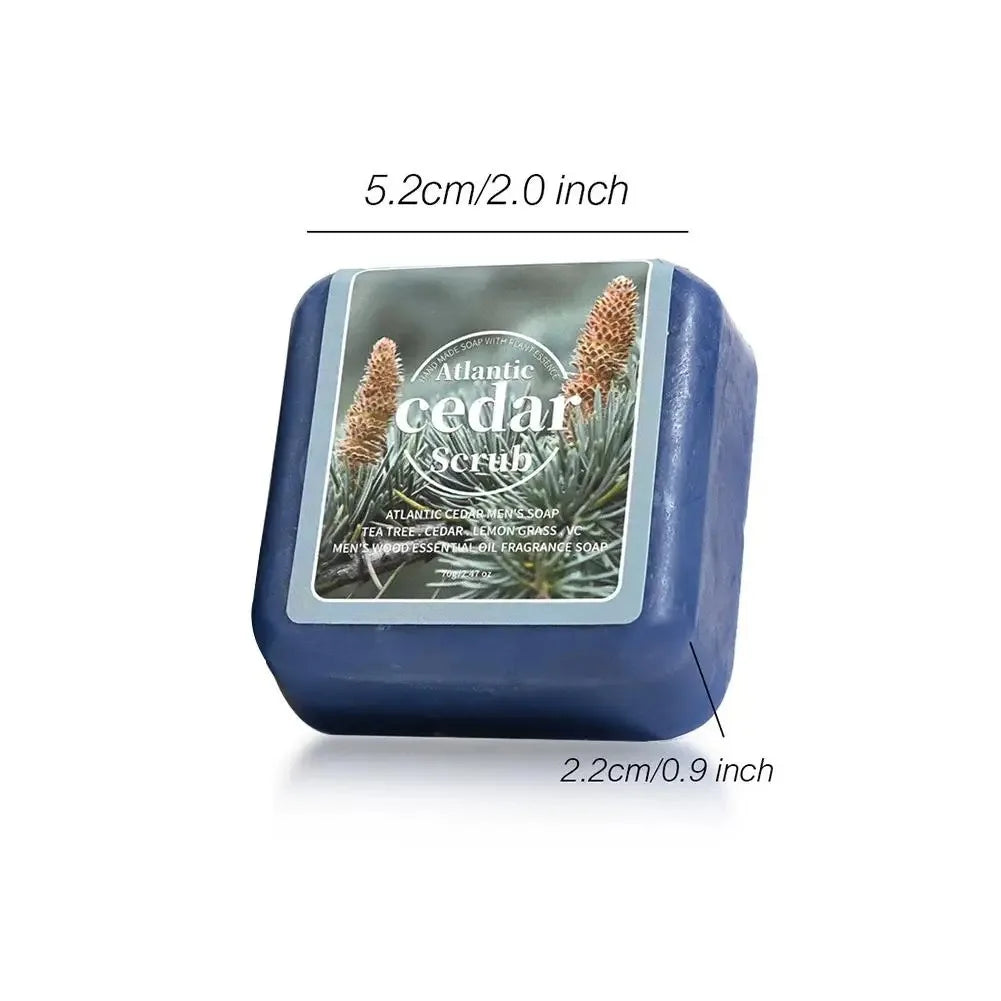Cedarwood Essential Oil Deep Cleansing Bar Soap for Men - 14