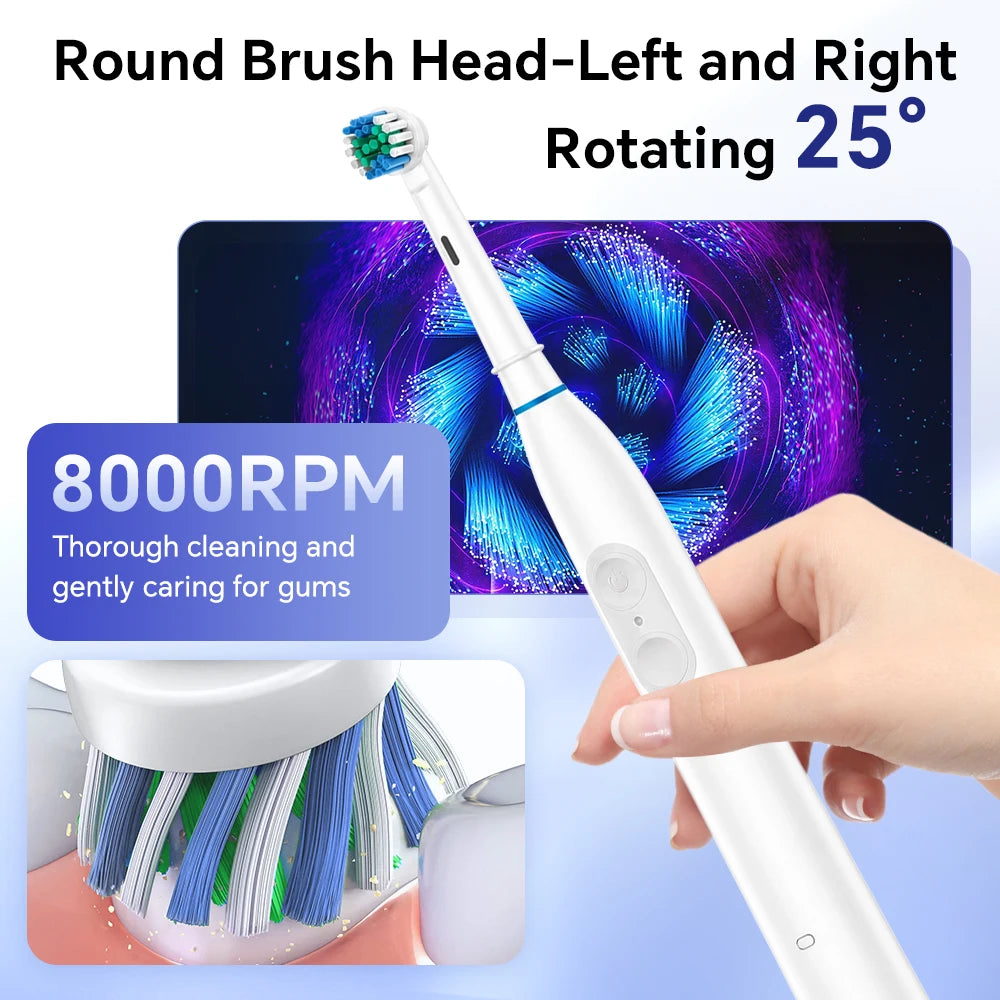Rechargeable Rotating Electric Toothbrush with 5 Cleaning Modes - 3