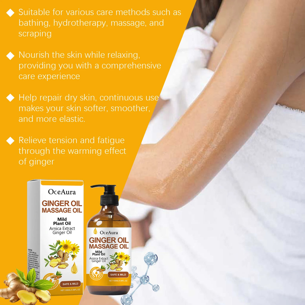 Relaxing Ginger Body Massage Oil for Muscle Relief