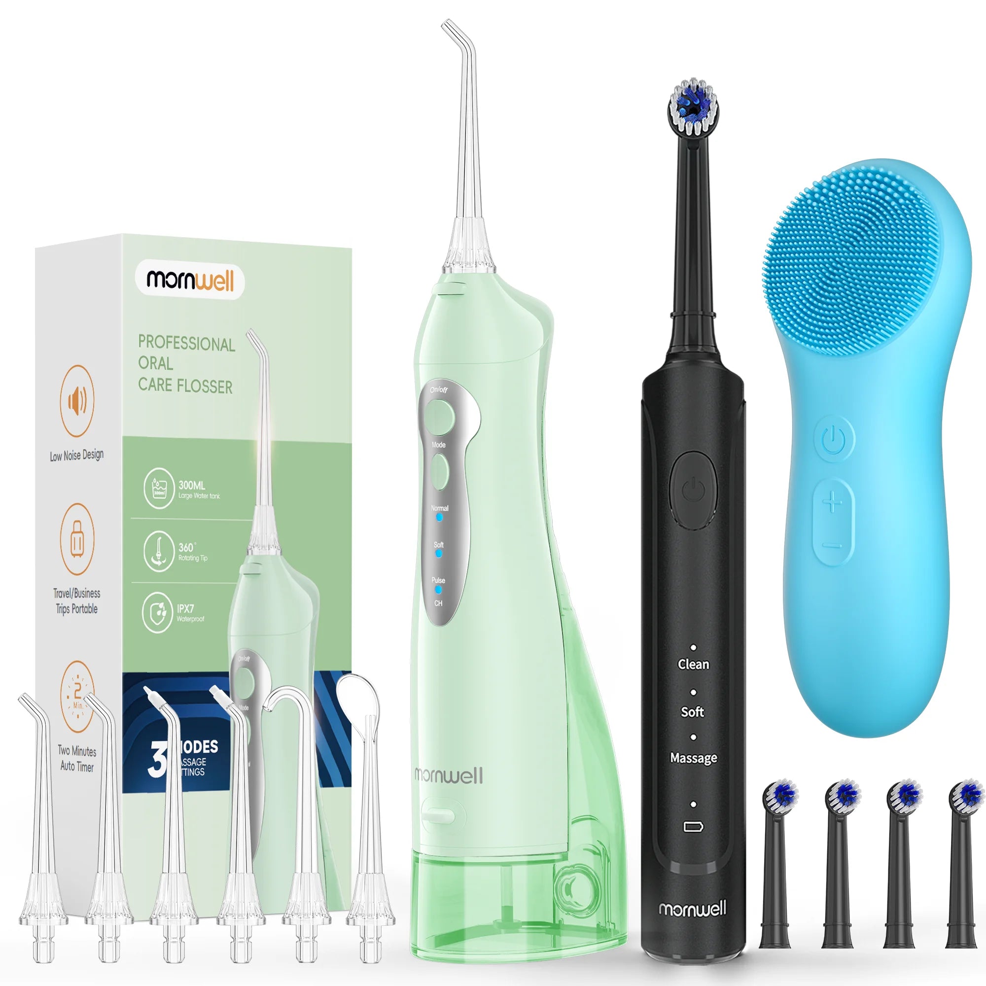 3-in-1 Professional Oral Care & Facial Cleansing Set - 30