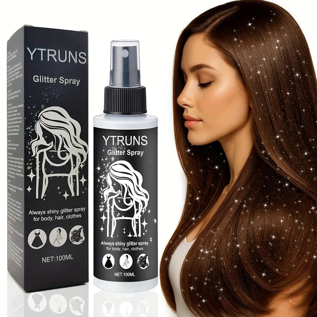 Shimmering High-Gloss Glitter Spray for Body, Hair, and Clothes - 2