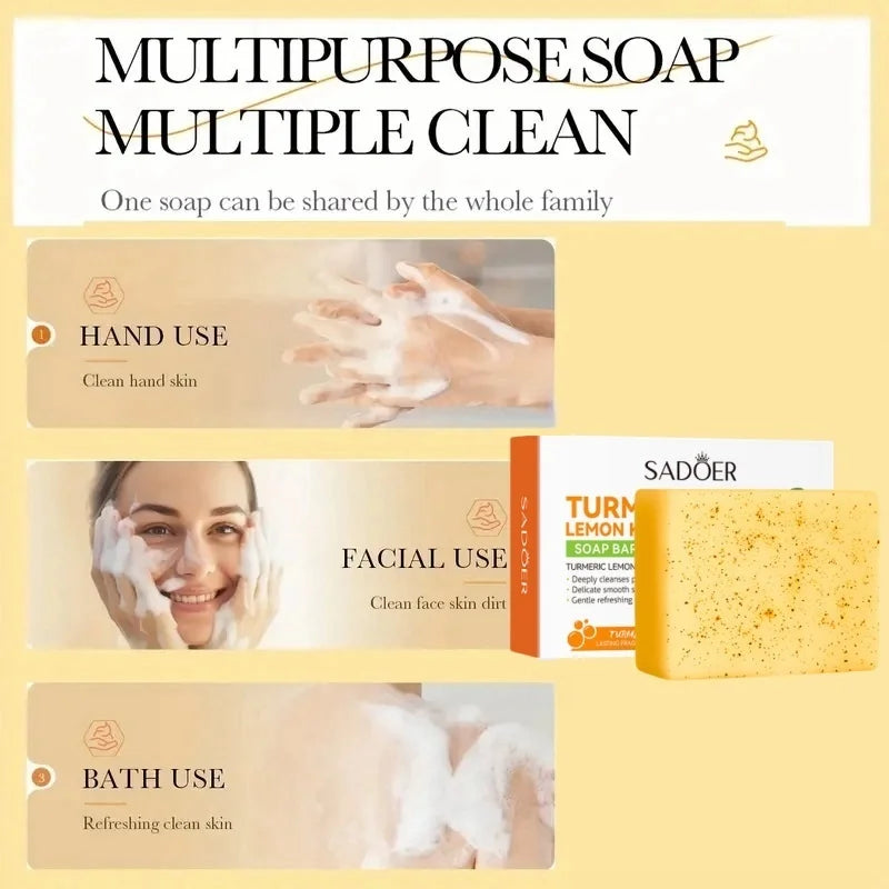 Turmeric and Lemon Brightening Cleansing Soap Bar